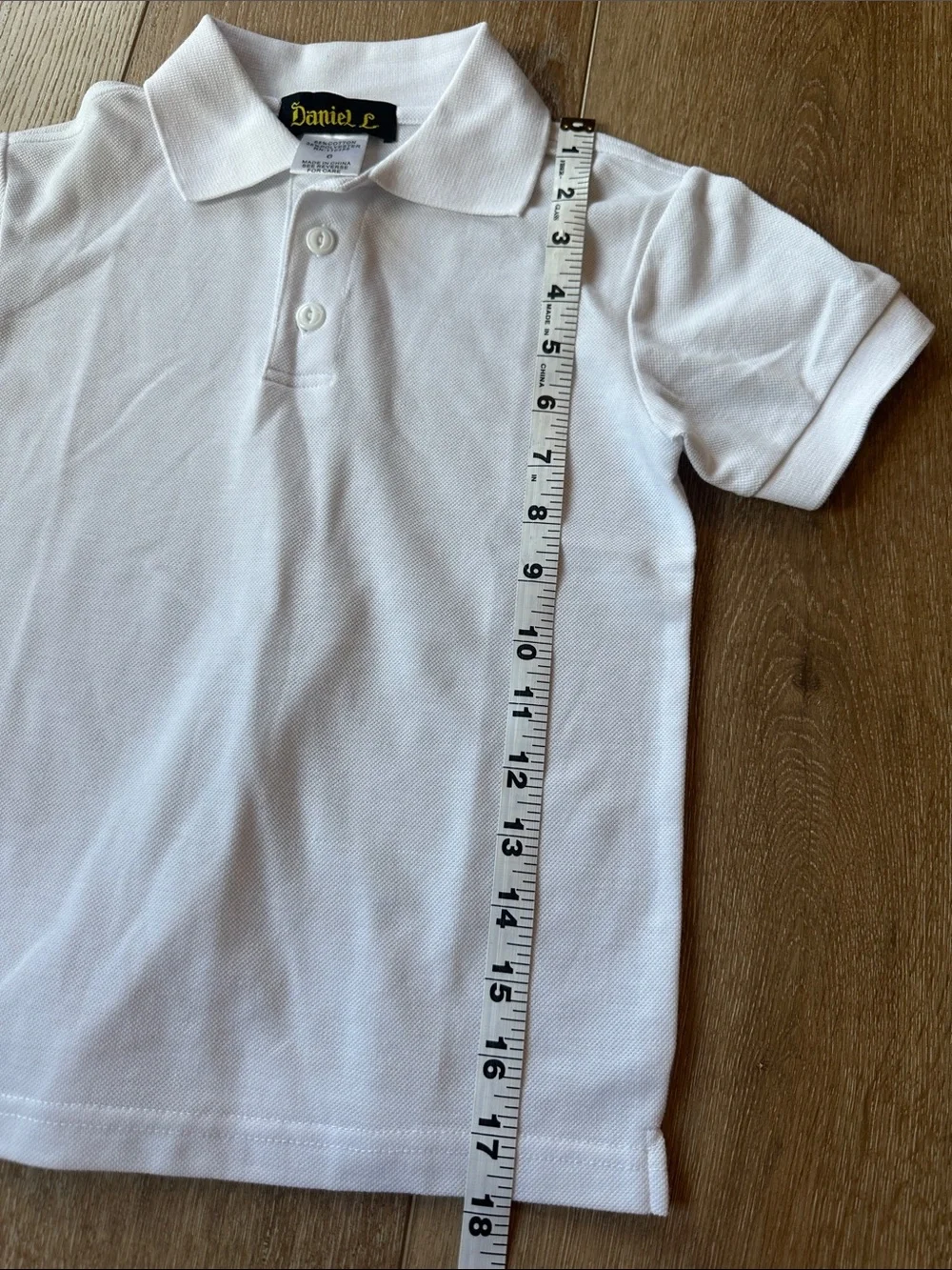 Daniel L Boys White Polo Shirt Short Sleeve School Uniform Shirt Size 6